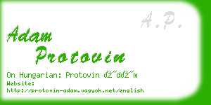 adam protovin business card
